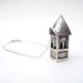 Haunted Halloween miniature clock tower necklace made with recycled silver by Dream of a Dream