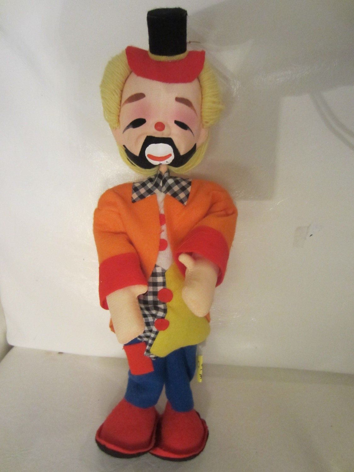 Holiday Fair Vintage Sad Hobo Clown Doll Hedaya & Co Nyc Made