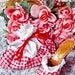 Vintage Mules : Super Cute 1980s Red Gingham Mules Shoes & Purse UNWORN
