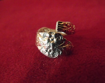 Spoon Ring Silver Size 6 US Antique Womens Gift Handmade