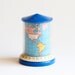 World Map and World Clock Pencil Sharpener - Eighties Novelty Stationary Made in Germany