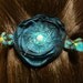 Barrette Turquoise Wild Flower Garden Extra Large Barrette