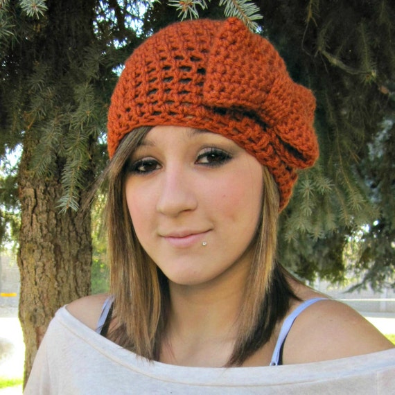 Black Friday: Orange Bow Beanie Black Friday: Orange Bow Beanie