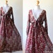 Boho Maxi Dress Long Sleeves Paisley Print : Asian Blend Collection