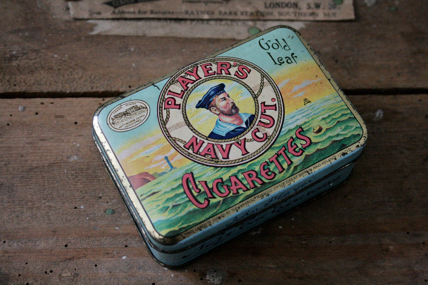 rare john player navy cut tobacco tin