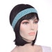 Womens Crochet Headband Aqua Blue Headband Womens Crochet Hairband Ready to ship Hand made