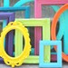 Bright and Colorful Picture Frame Set Ornate