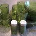 Vintage 19 pc. Soreno Anchor Hocking Avocado Green Dinnerware 1960s