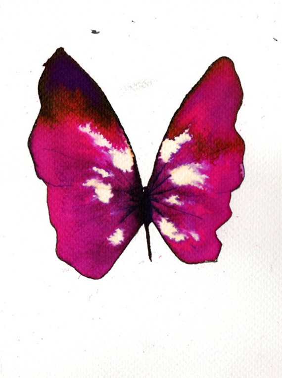 magenta and pink butterfly with white spots. original