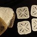 White Cotton Crocheted Coasters Vintage