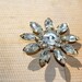 snowflake flower starburst pin clear : brooch bouquet