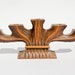 vintage wood candelabra . rustic primitive carved