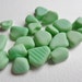 20 small pieces of green MILK sea glass from Northern England