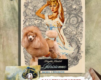 Poodle Print Fine Art Canvas - Une Parisienne Movie Poster NEW COLLECTION by Nobility Dogs
