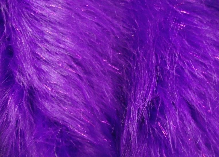 Purple Sparkle Faux Fur Fabric Per Yard 60 Wide