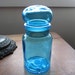 R E S E R V E D for Jennifer - Vintage Apothecary Jar with Bubble Lid - Blue Glass - Belgium