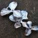 Orchid Charms, Silver Plated Over Solid Copper Two Sets of Three