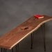 Black Walnut SOFA TABLE - Rustic/Live Edge/MidCentury