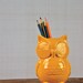 Little Yellow Ceramic Owl, We call her Harriet