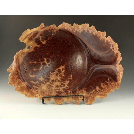 Australian Red Morrel Burl Wood Turning Carving bowl