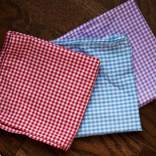 Gingham 3Pack Pocket Squares