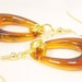 Vintage Tortoise Shell Dangle Pierced Earrings. CKDesigns.us