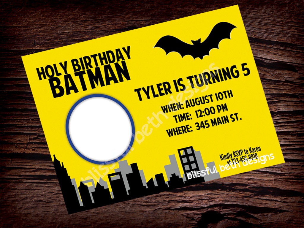 Custom Batman Invitations 6