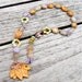 handmade beaded necklace, sunflower necklace, yellow necklace, flower necklace, green and purple necklace, ooak necklace,