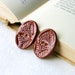 Modern Buttons - Oval Ceramic Buttons - Rustic Red