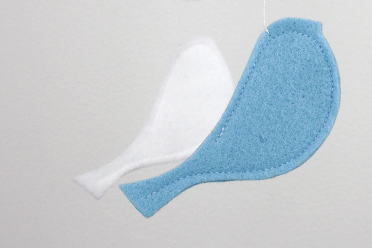 Bird Baby Crib Mobile Baby Blue Navy White by littlenestbox