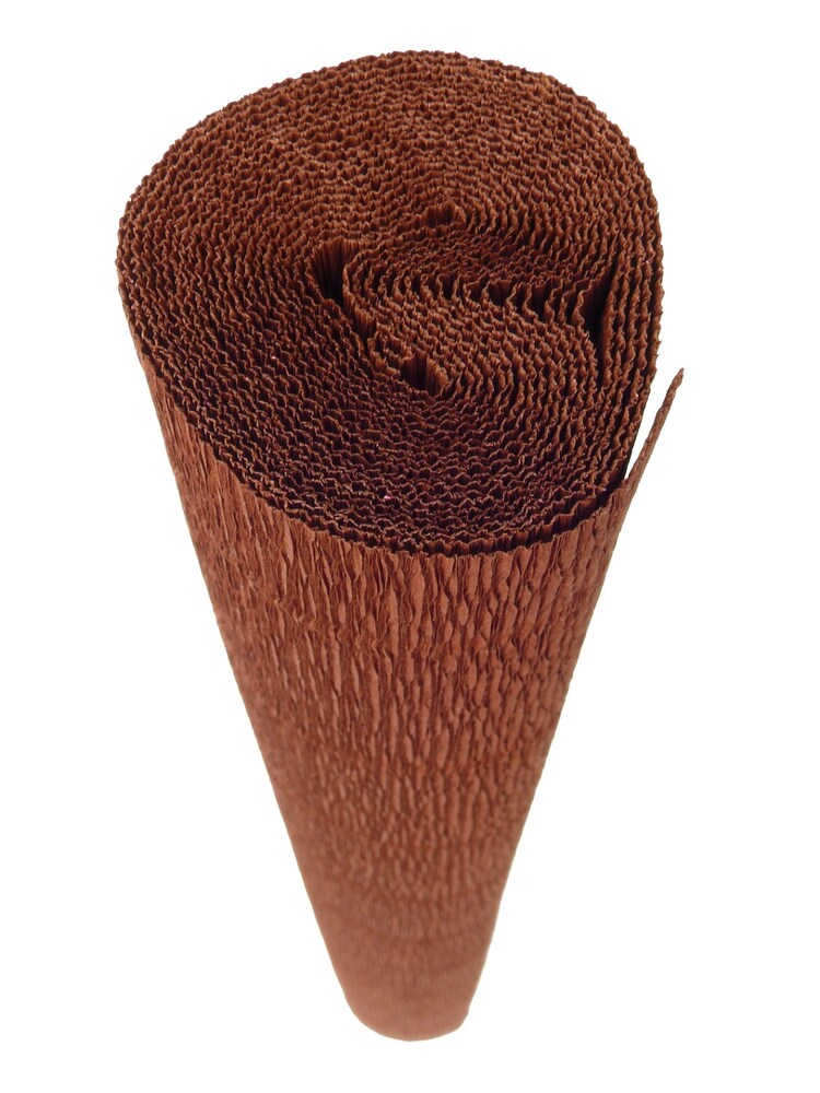 Italian Crepe Paper roll 180 gram 568 BROWN SUEDE by CarteFini