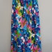 Flower Power Maxi Skirt Bright florals Peacock Blue size 10/12