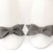 Shoe Bow Clips. Set of Two. Winter Grey Shade.