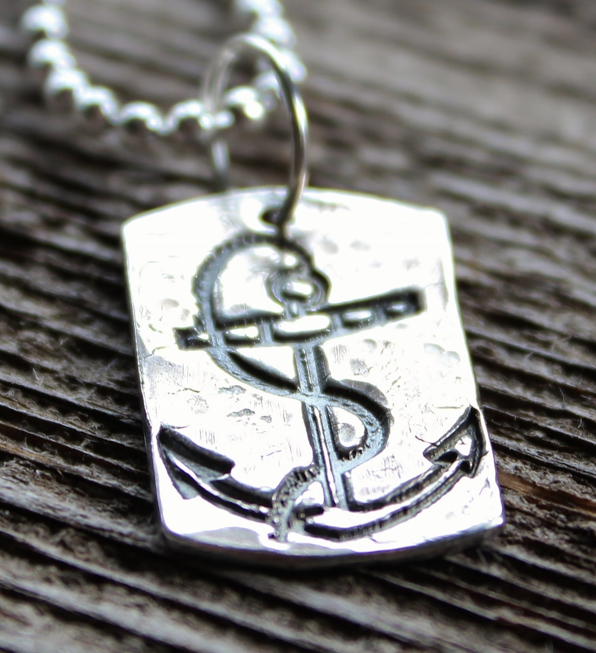 Personalized Medical Alert Necklace Fine Silver For Men and