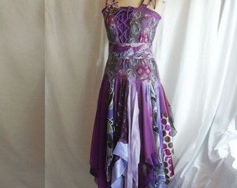 Items similar to Bridesmaid Dress in Green Upcycled Woman's Clothing ...