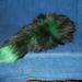 real animal fur dyed Green fox tail part