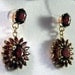 Beautiful 10k Yellow Gold Estate Garnet Dangle Earrings