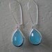 Beautiful Ocean Blue Teardrop Earrings