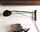Industrial wall lamp 30" black powder coat
