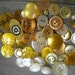 Lot of 50 vintage buttons- loty5- Yellows