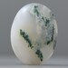 Milky Moss Agate Gemstone with Unique Inclusions - Natural, AAA Cabochon - 33mm (C978)