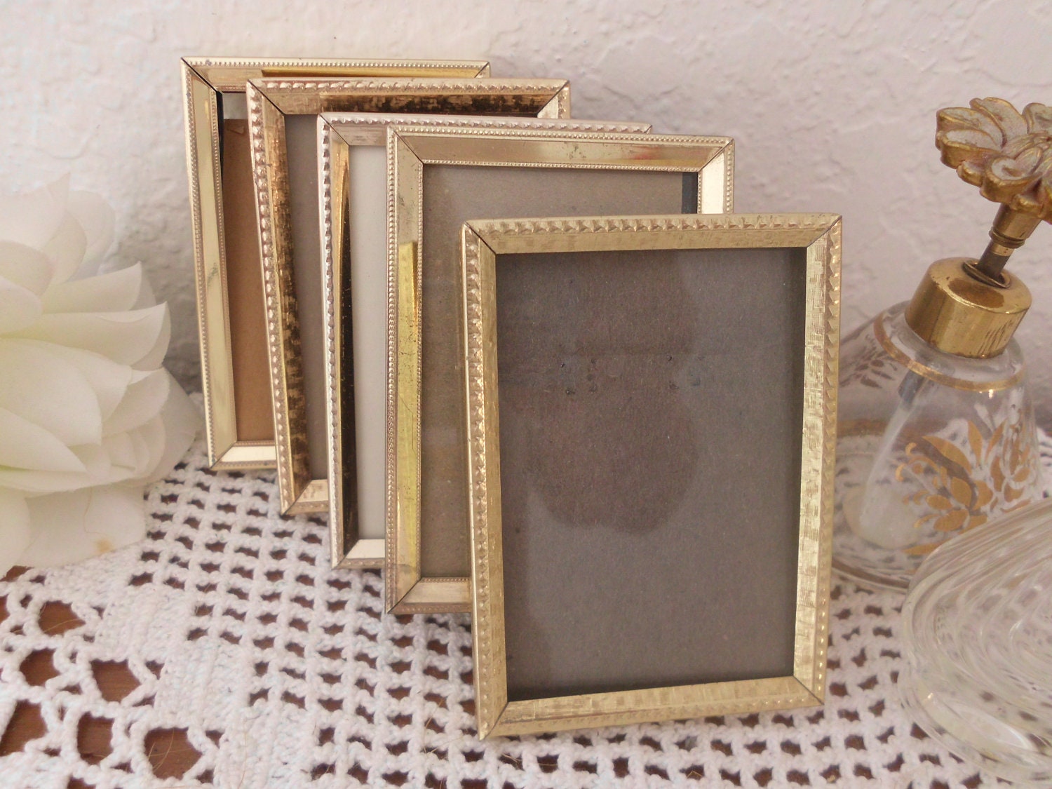 Vintage Gold Metal Frame Collection Set 2.25 x by ElegantSeashore