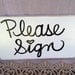 Rustic Black and Ivory Please Sign Wedding Sign
