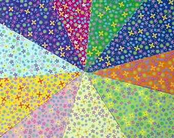 Double Sided Origami Paper - Plain & Floral Patterns II - 20 Sheets