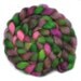 Handpainted roving - PINK MEADOW - Wensleydale wool spinning fiber, 4.2 ounces