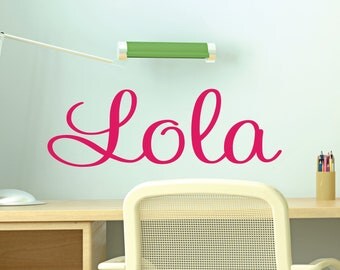 Girls Name Wall Decal Personalized Wall Stickers for Girls Bedroom - 35 colors available.