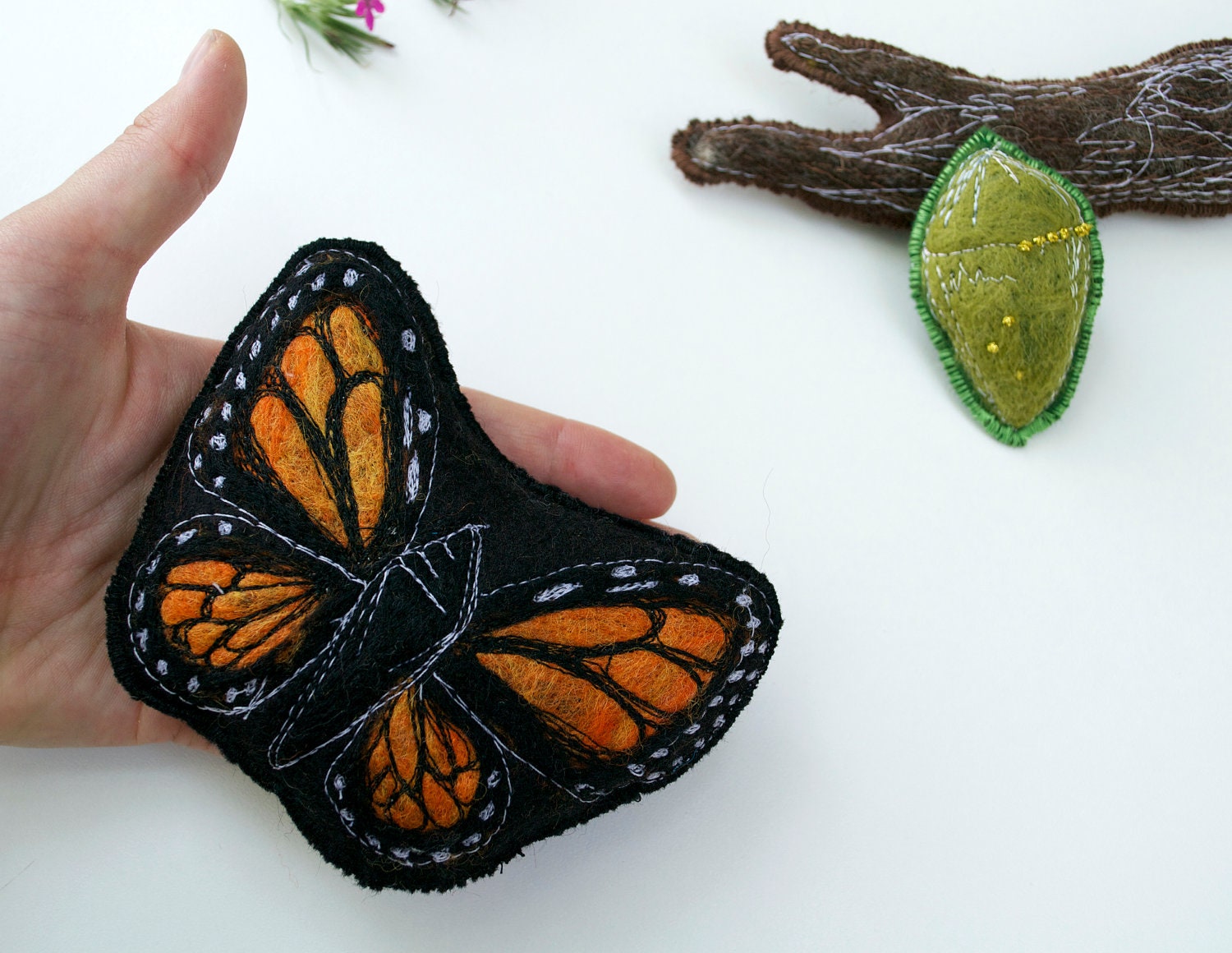 Handmade Montessori Work Magnetic Monarch Butterfly Life