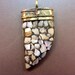 Horn Pendant Mother of Pearl Large Pendant