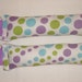 SALE Catnip Cat Toys - Set of 2 Kicksticks - White with Purple Blue Green Polka Dots