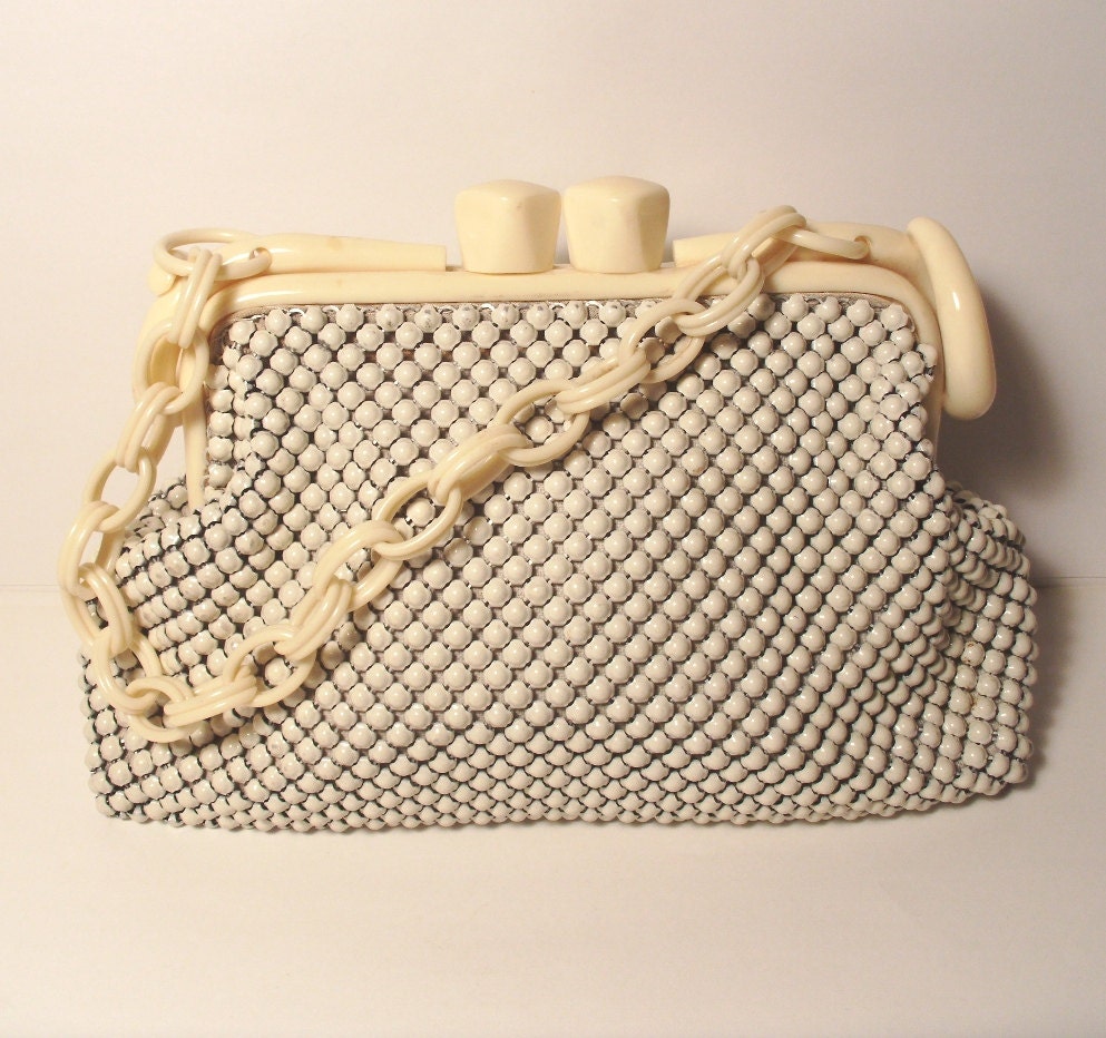 antique metal mesh purse